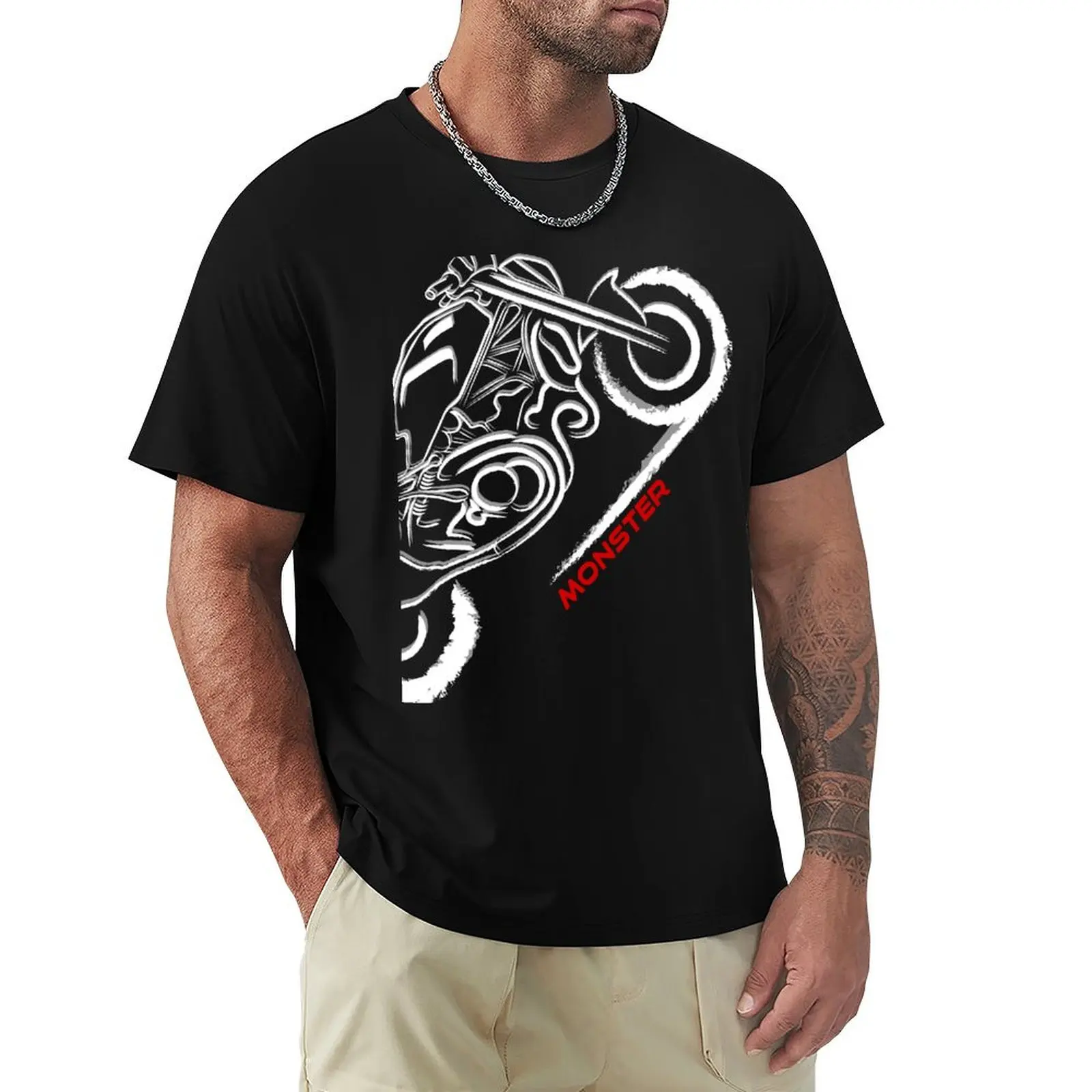

Monster Lover, on Dark Relayout for the Real Biker T-Shirt Man t-shirt summer top baggy shirts mens graphic t-shirts