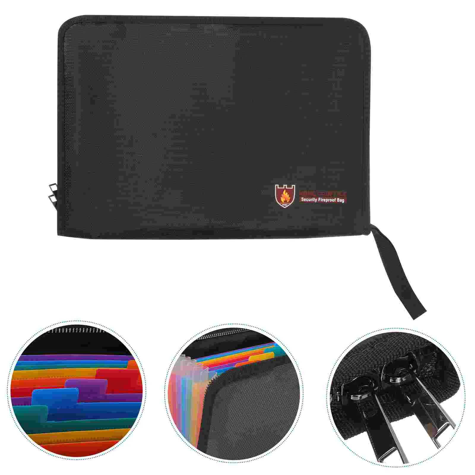 Documents Bag Waterproof Pouch Fireproof Organizer Liquid Silicone Composite Cloth