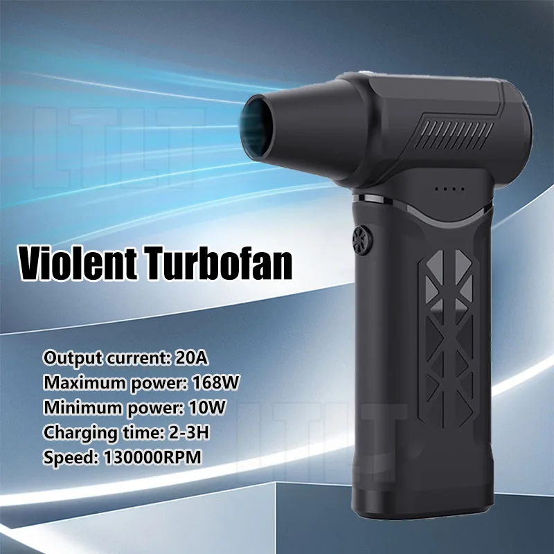 

Turbo Fan Rechargeable Blower Handheld Mini Turbo Jet Fan,130000RPM Powerful air Blower Compressed air Duster for Car Dryer