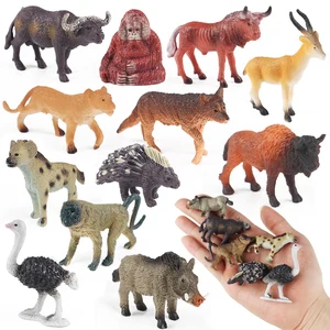 Oenux Montessori Mainan Peternakan Liar Dinosaurus Laut Kucing Hewan Model Action Figure Kebun Binatang Patung Lucu Miniatur Pendidikan Anak Hadiah 12 angka hewan penjualan terbaik - №