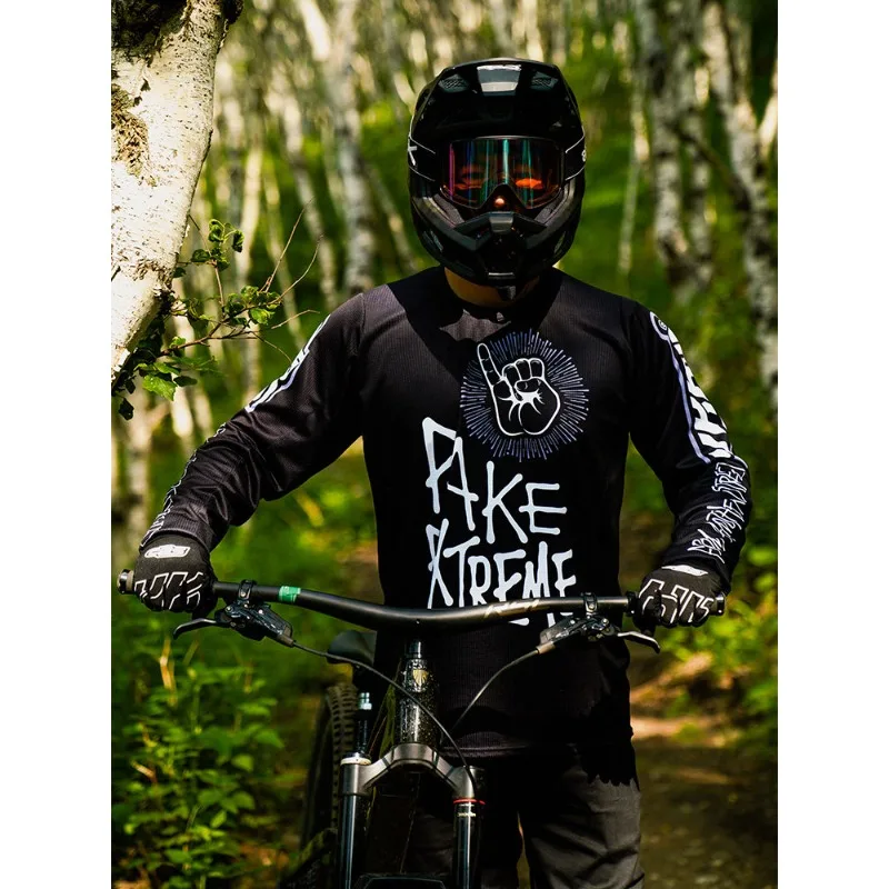 

New Professional Mountain Bike Black Long Sleeved Cycling Suit, Four Season Quick Drying Sports Cycling Top