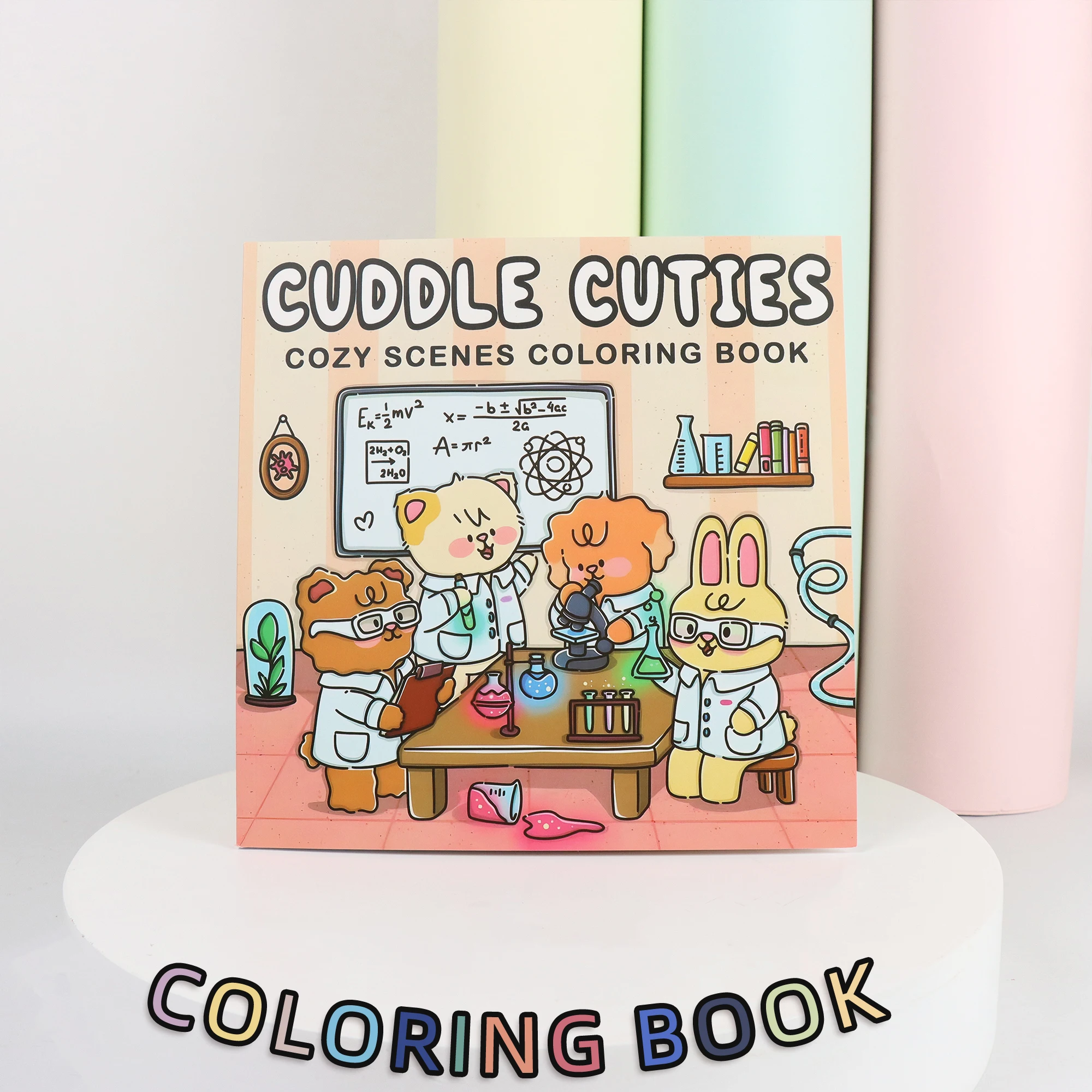 Cuddle Cuties: Cozy Coloring Book for Adults Featuring Easy and Cute Animal Designs, Ideal for Relaxation