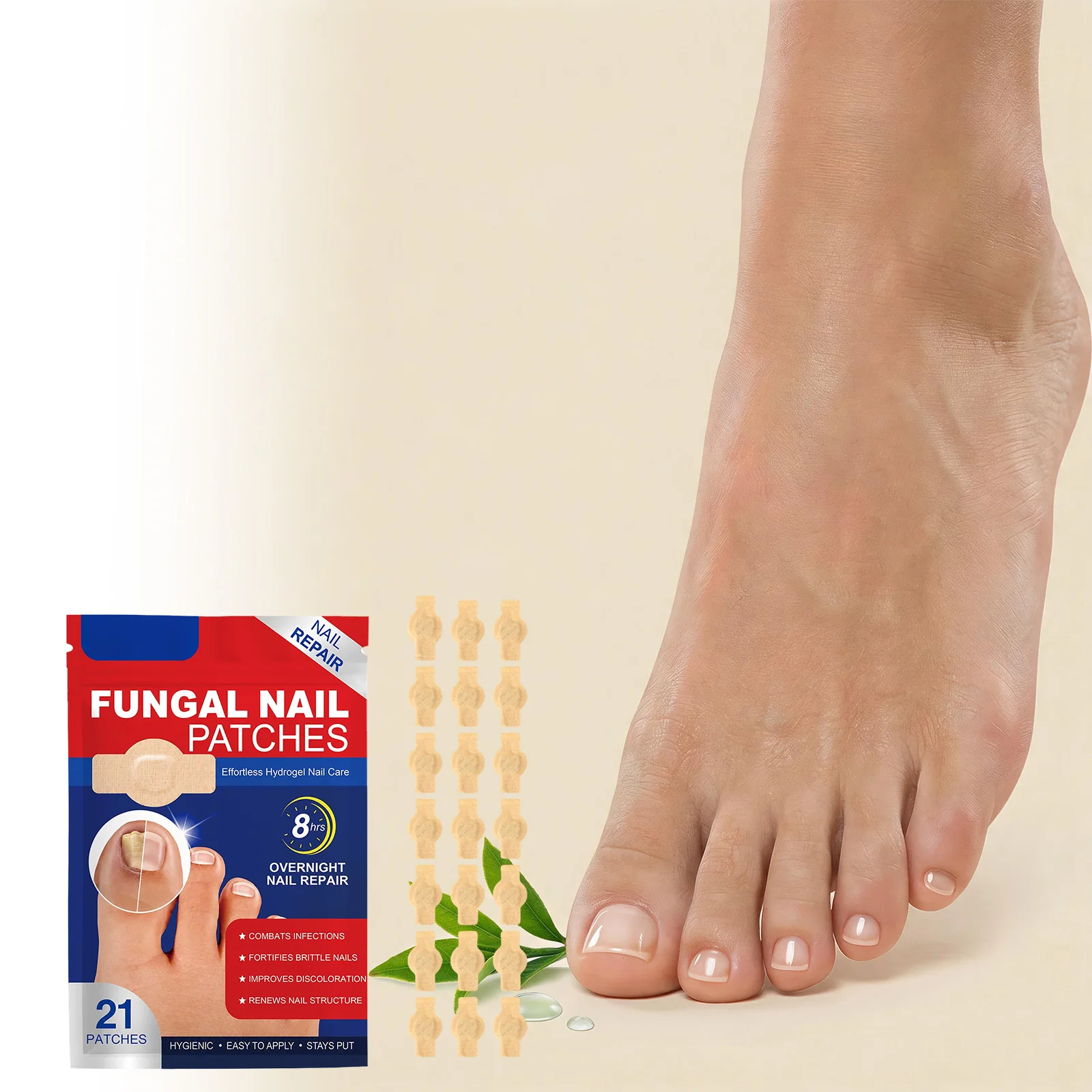 Nail Repair Patches Toenail Correction Sticker Inhibit Fungal Growth Thicken Fragile Nail Feet Care Tools Disposable Toe Patches