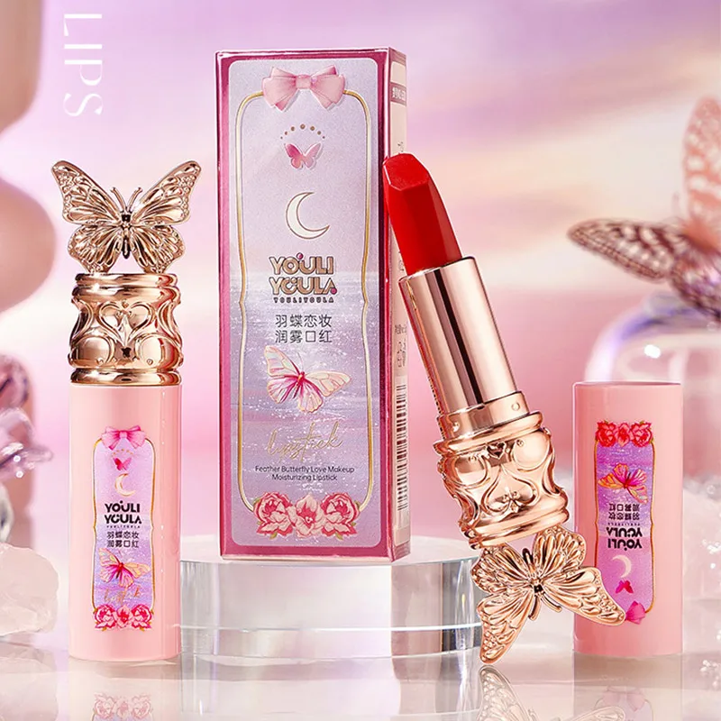 

Губная помада Flower Knows Butterfly, увлажняющая эссенция для губ, увлажняющая, мягкий туман, бархатная, долговечная, водонепроницаемая и не выцветающая