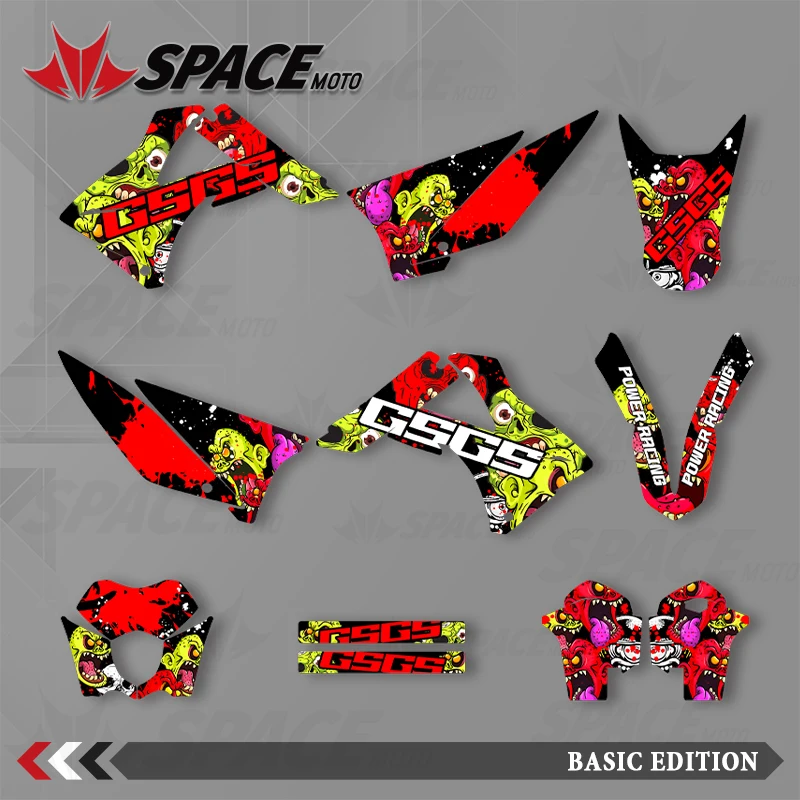 

SPACE Full Graphics Decals Stickers Background Custom Number Name For Gas Gas GASGAS EC 2010 2011