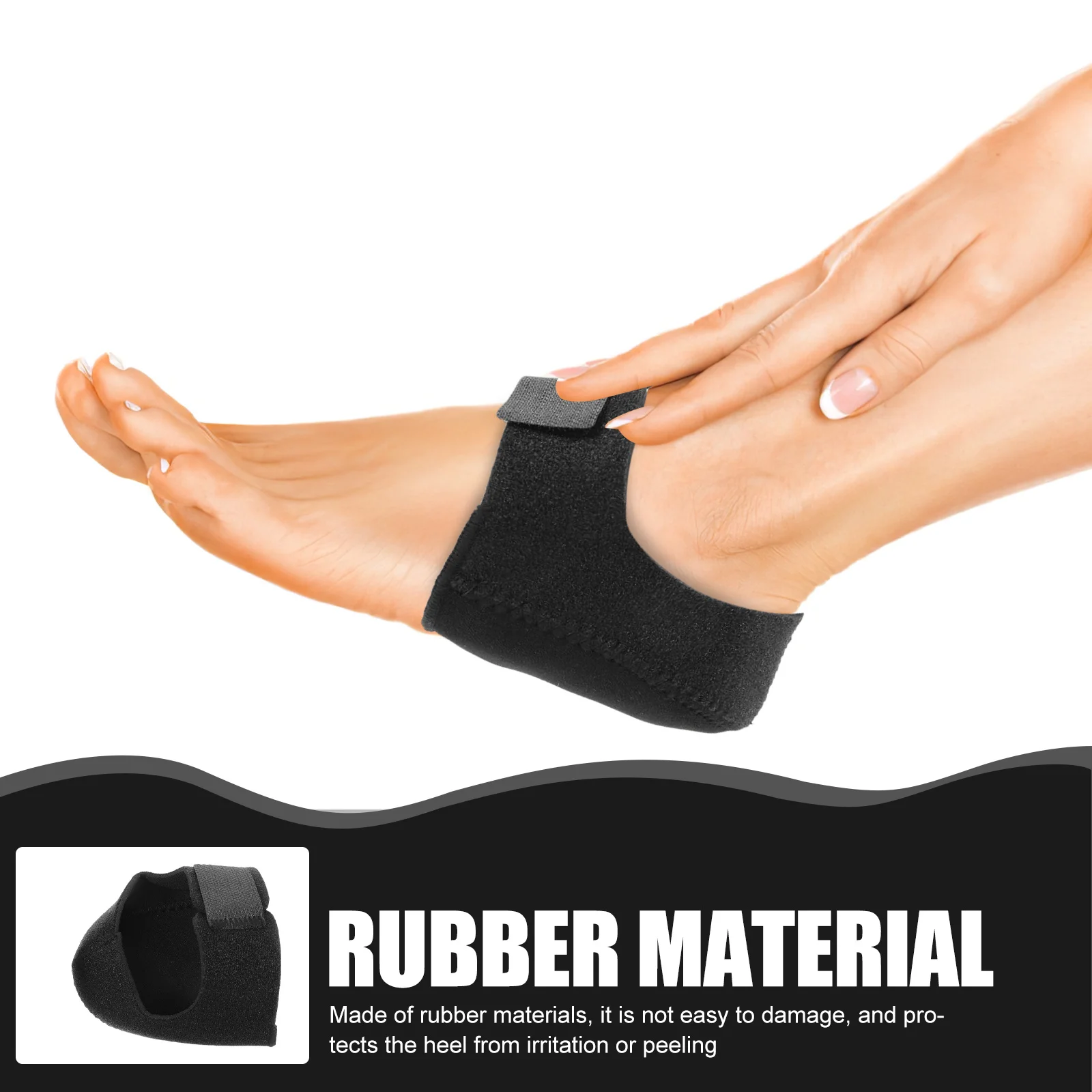 1 زوج حامي كعب المضادة للانزلاق متعددة الاستخدام وسادة مرنة مريحة المشي امتصاص الصدمات قابلة لإعادة الاستخدام قابل للغسل المطاط
