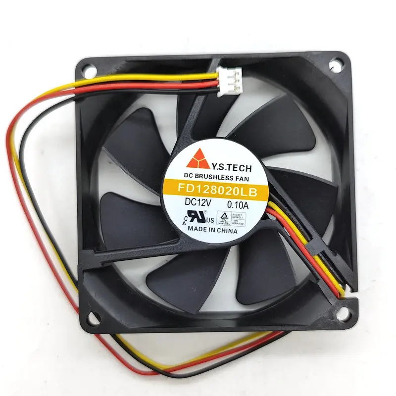 New FD128020LB DC12V 0.10A 80*80*20MM Cooling Fan