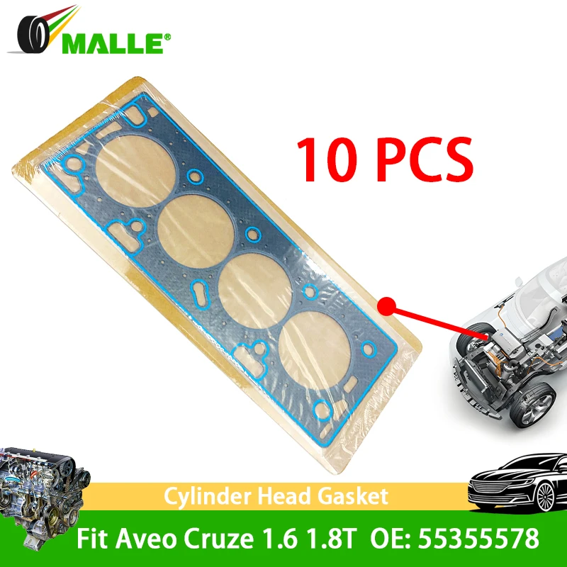 

10X Auto Car Parts Cylinder Head Gasket Sets 55355578 For Aveo Cruze 1.6 1.8 Chevrolet Buick Pontiac G3 Cadillac CTS Vauxhall
