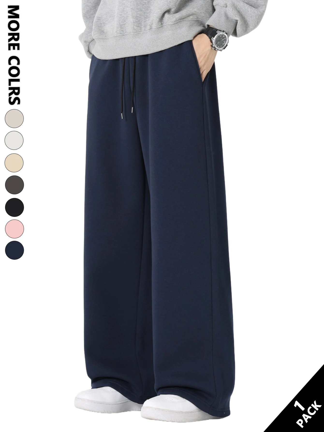 Men's Solid Color Casual Pants, Comfortable and Breathable, Straight-Leg for a Neat Look, Suitable for Daily Commuting, Casual Dates, Gatherings with Friends, Weekend Trips, Street Wear, and Short Trips