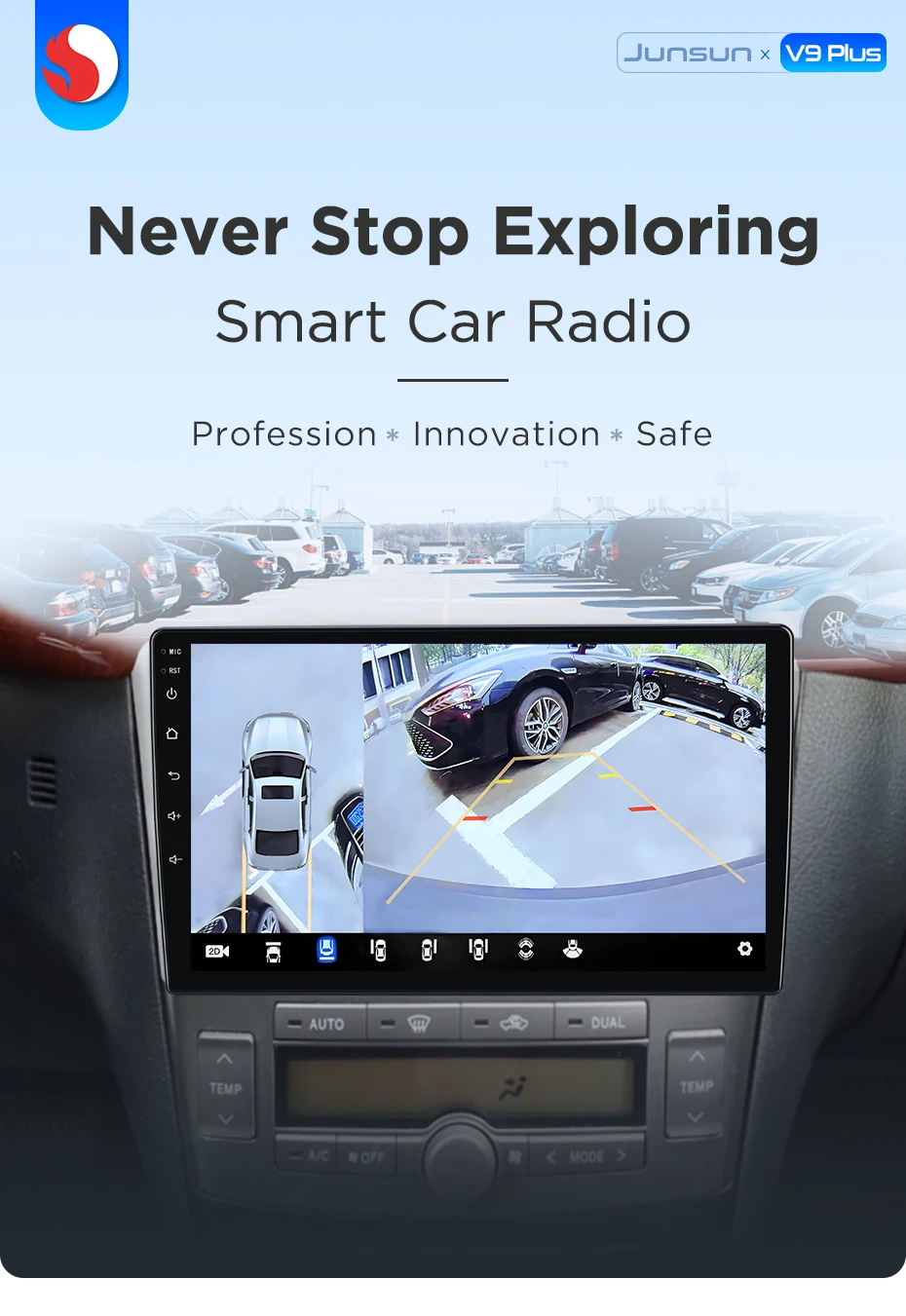 Junsun Android Qualcomm 8 Core 360 Kamera Drahtlose CarPlay für Apple Android Auto Radio Für Toyota Avensis T25 2002-2008 GPS Navi – Detail 2