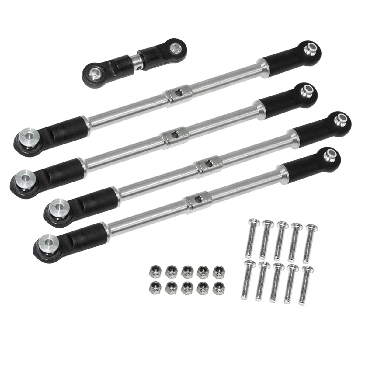 A72Z 1 Set RC Car Upgrade Pull Rods Rotating Shaft Tie Rod Kit for 1/8 ARRMA 6S KRATON OUTCAST 1/7 BIG ROCK Upgrade Parts