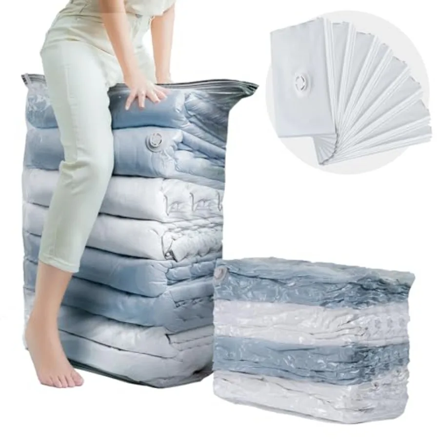 

Pack Vacuum Storage Bags Cube 31x0x15 Inch Large Vacuum Seal Bags for Bedding Comforters Blankets Clothing Closet Space Saving