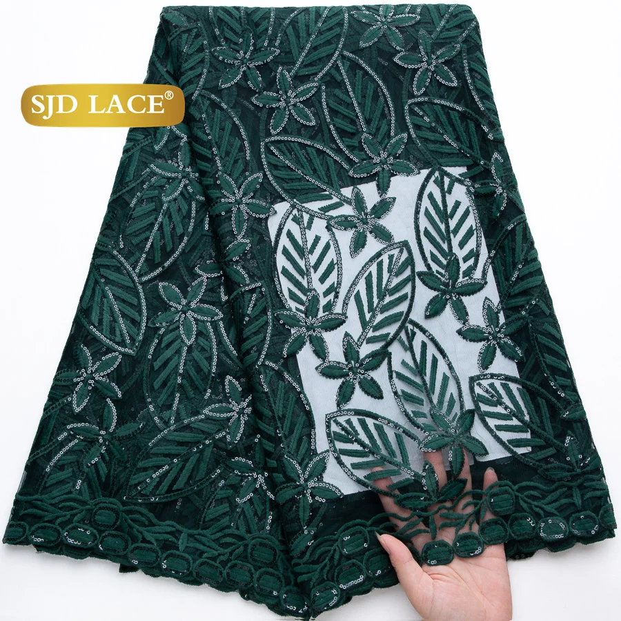 SJD SPITZE 5 Yards Mesh Milch Seide Spitze Stoffe 2025 Hohe Qualität Afrikanische Nigerian Französisch Tüll Net Spitze für Frauen Party kleid 4465