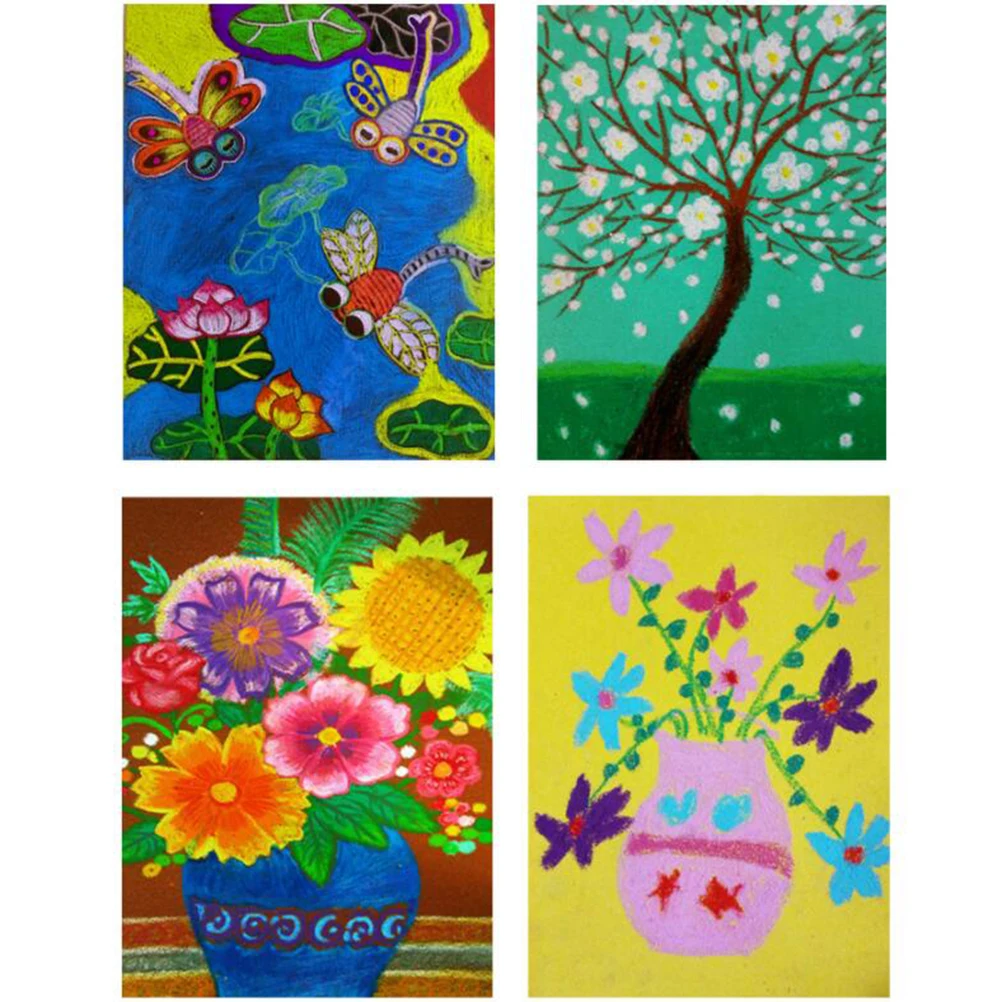 

10 pcs Colored Sandpaper for Kids Oil Painting Creative Art Crafts Strong Friction Assorted Colorful Sand Paper 8K Graffiti