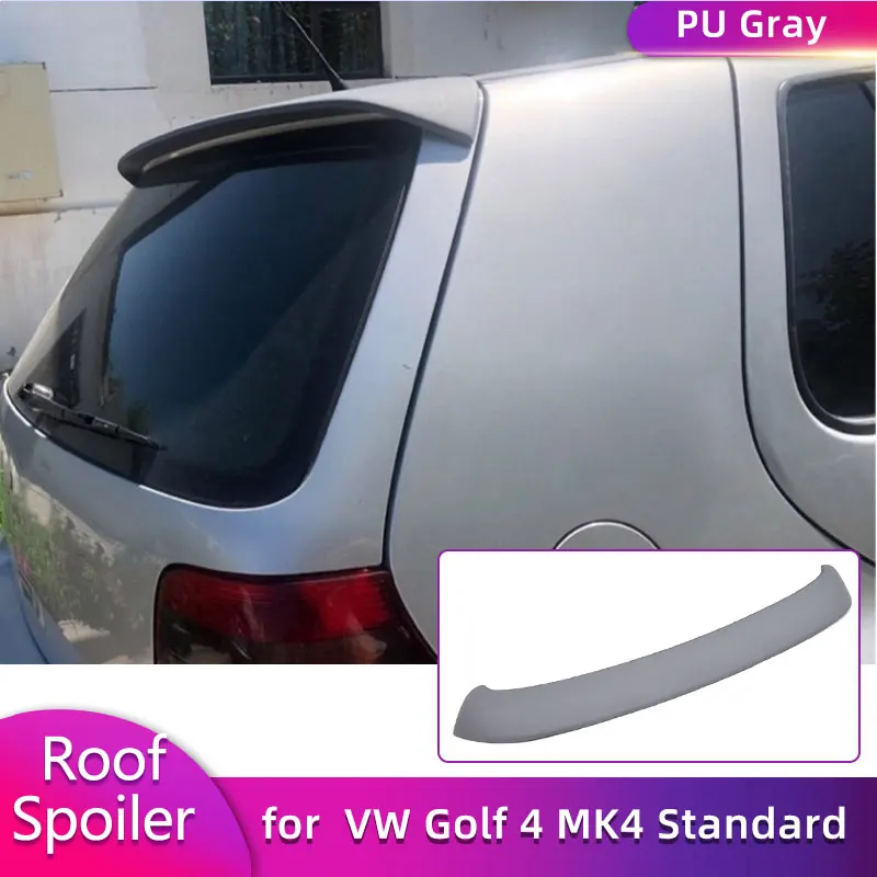 

PU Gray Rear Roof Spoiler for Volkswagen VW Golf 4 IV MK4 Standard 1998-2004 Car Racing Rear Spoiler Roof Wing Window Trim