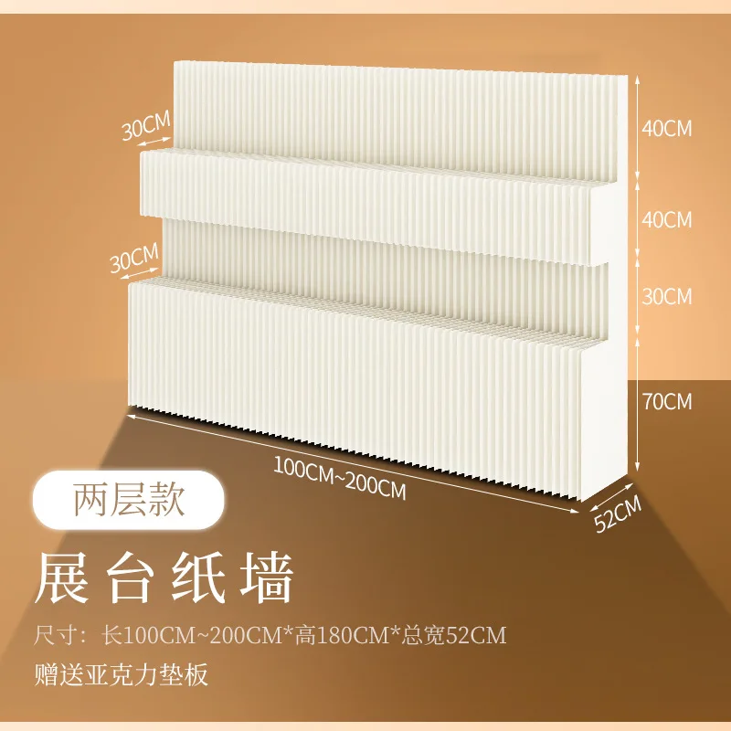 Commercial Goods Display Rack Multi-layer Decorative Shelf Simple Folding Mobile Display Cabinet