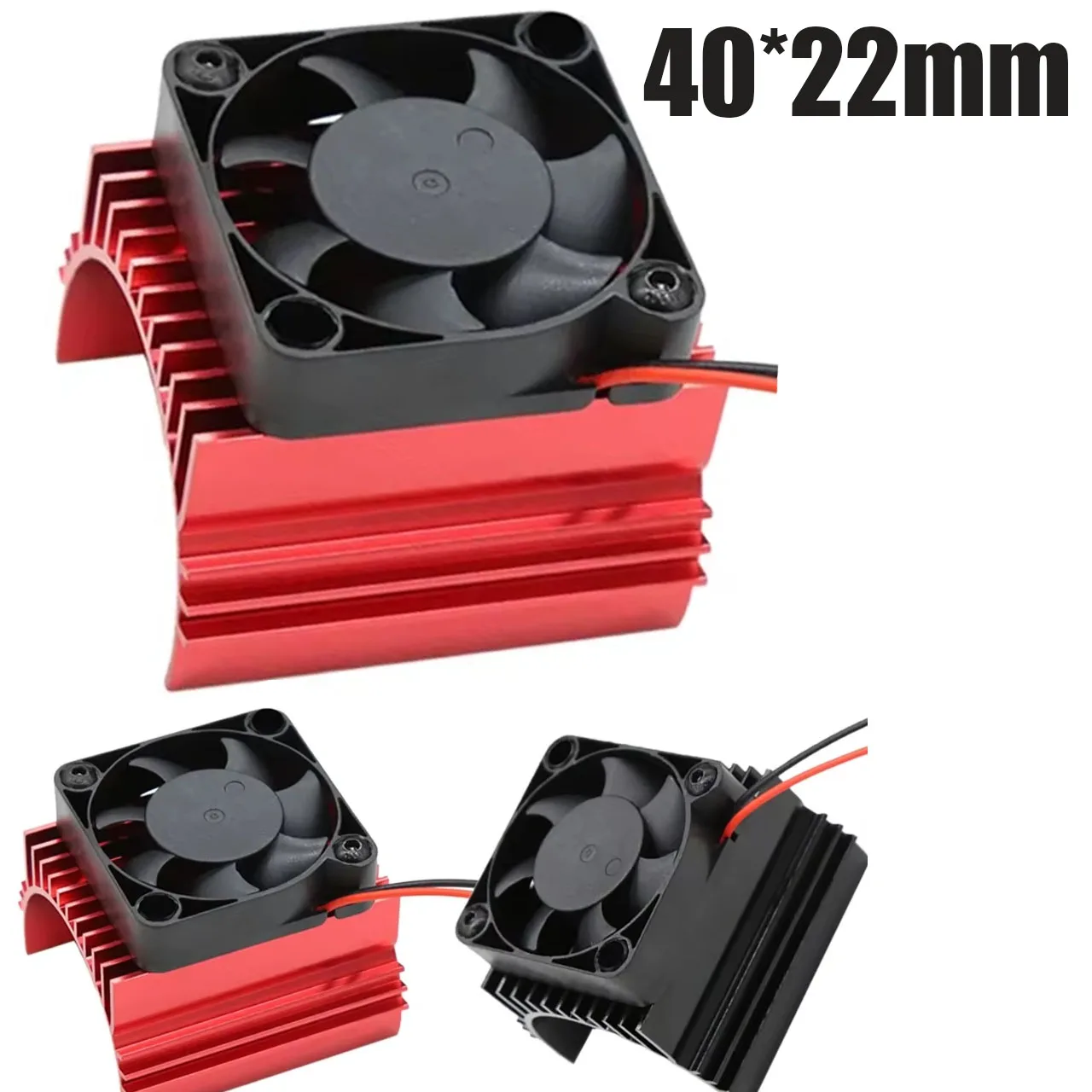 Cooling Fan 40*42mm Universal Motor Heatsink Set Heat Sink Radiator Plus  For RC Car 4074/4274/1515 Motor Parts