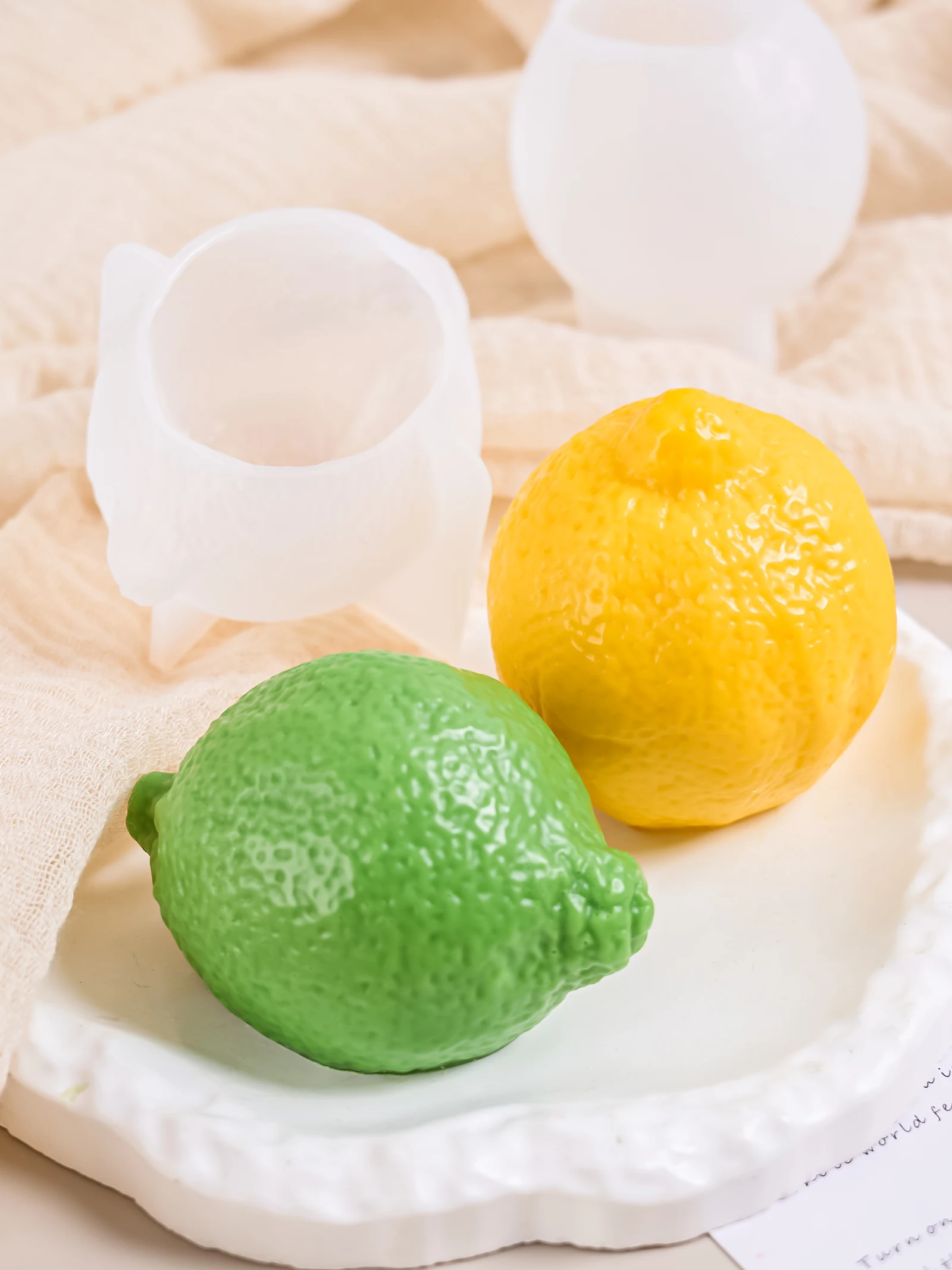 시뮬레이션 레몬 실리콘 몰드 3D 과일 향기로운 양초  - Soap Making Additives 리뷰 및 가격