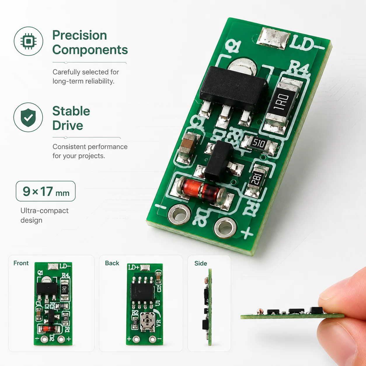 ZhonNa 9x17mm 3-5V RGB Scheda  - Laser Controller Board recensione e prezzo
