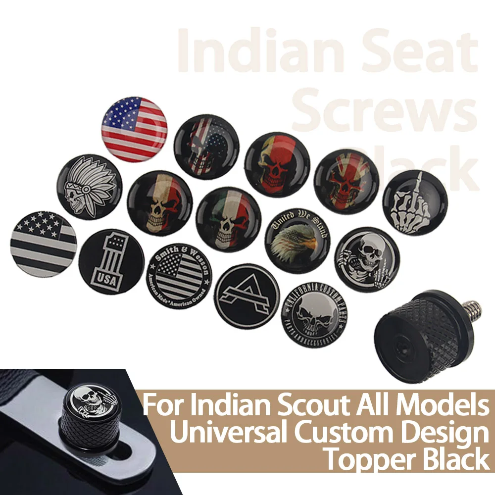 Fits For Scout All Models Universal Custom Design Topper 8mm Stainless Steel Motorcycle Quick Seat Release Skull Bolt Screw