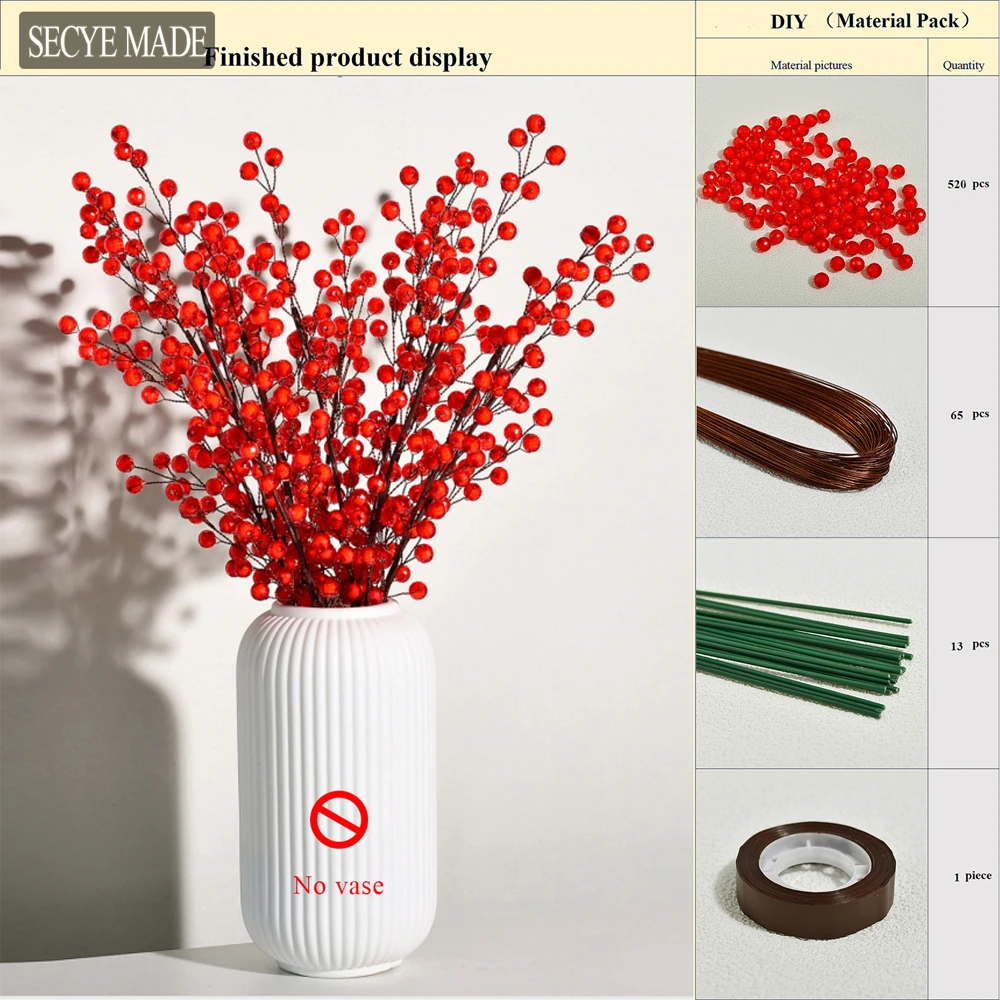 

Wedding Decoration Flowers Bead DIY Bouquet Flower Arrangement Handmade Furniture Decoration Handicrafts Fake Bouquet K01