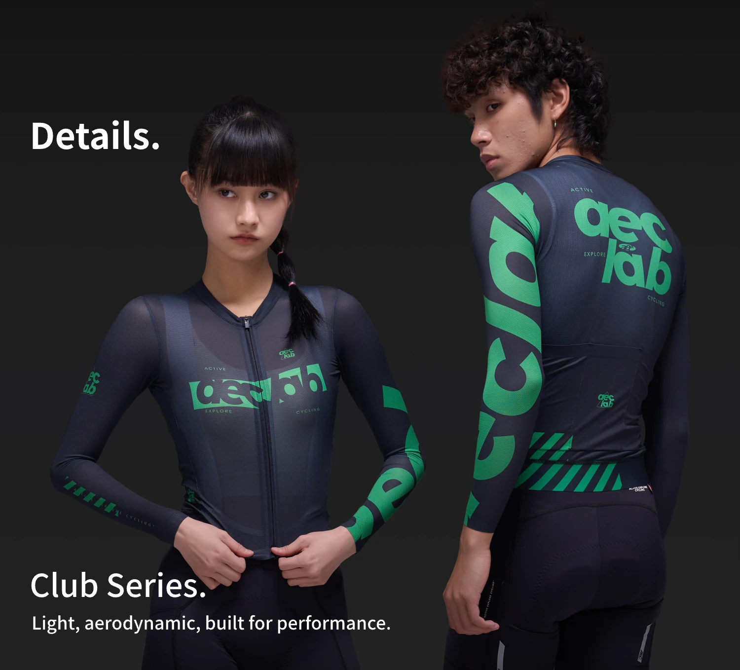 AEC 2026 Neues Damen-Radtrikot Frühling Herren Langarm-Radoberteil YKK-Reißverschluss Atmungsaktive Radkleidung ShanJi-Serie – Detail 4