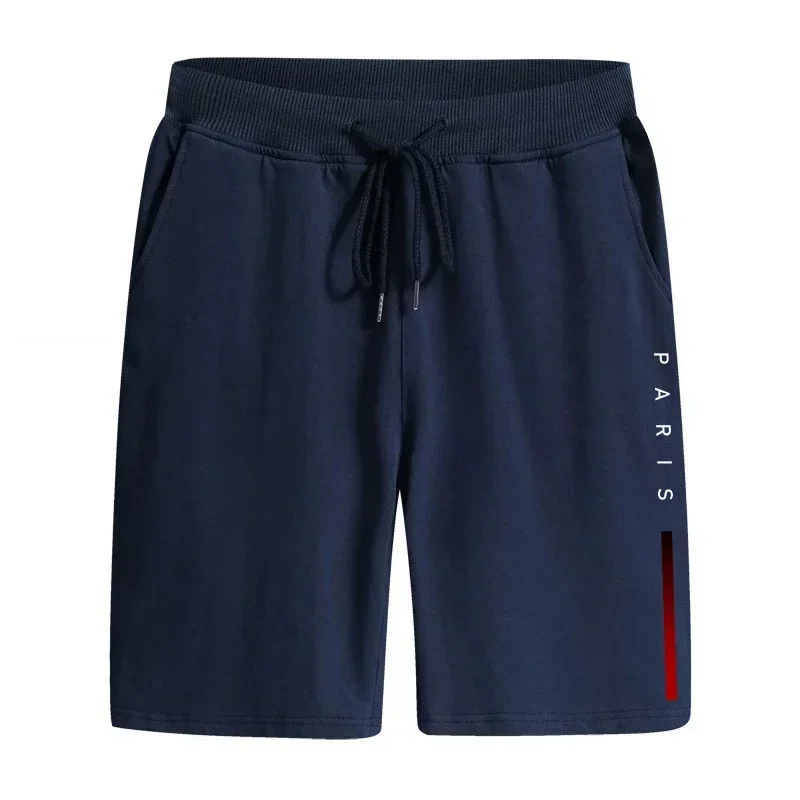 2026 Summer PARIS Printed Walking Shorts for Men Urban Fashion Knee Length Pants Male Home Outdoor Casual Sports Bermuda Shorts