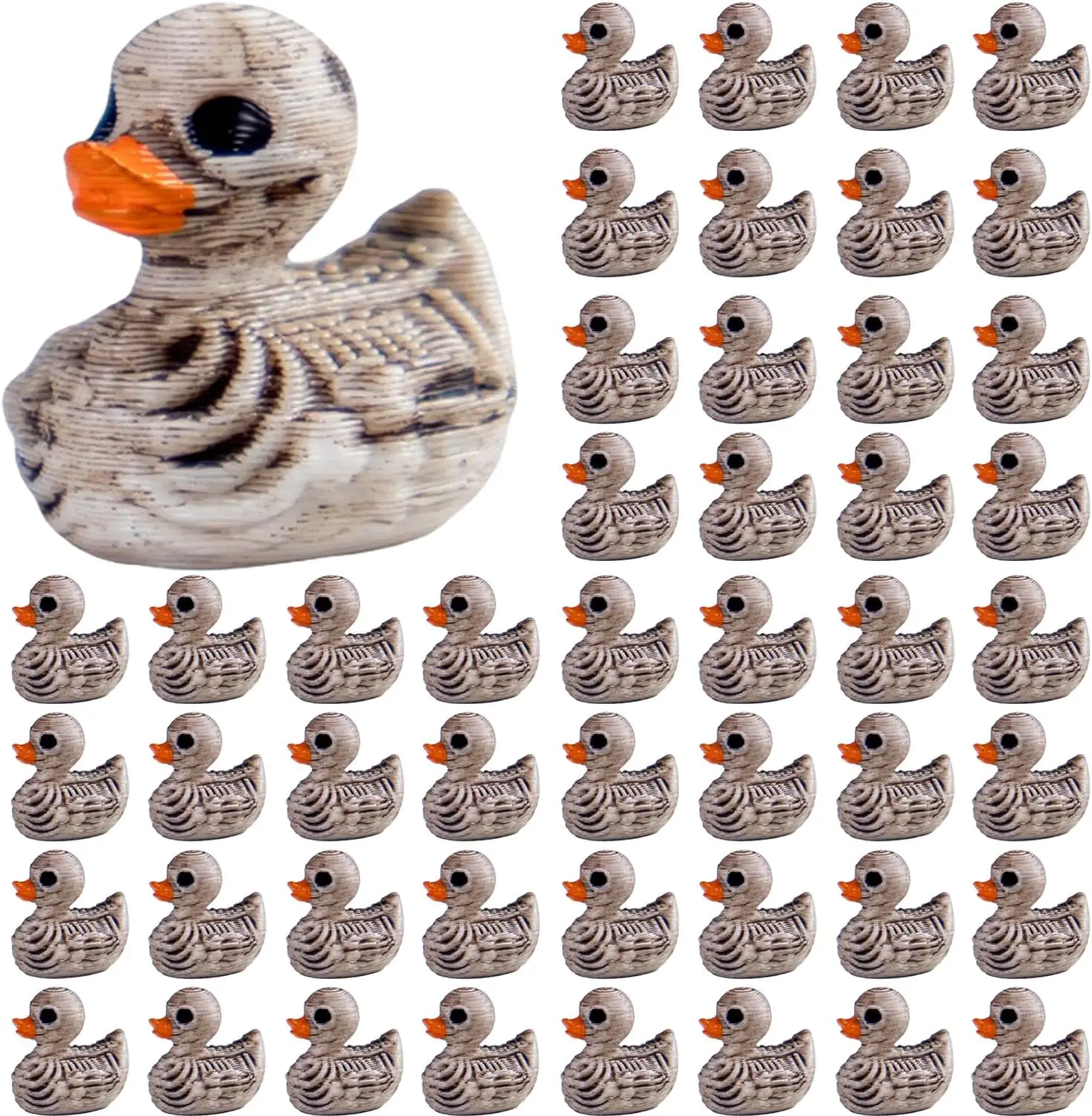50/100Pcs Mini Resin Skull Ducks Figurines Gothic Halloween Horror Desk Decor Home Office Party Graveyard Garden Potted Decor