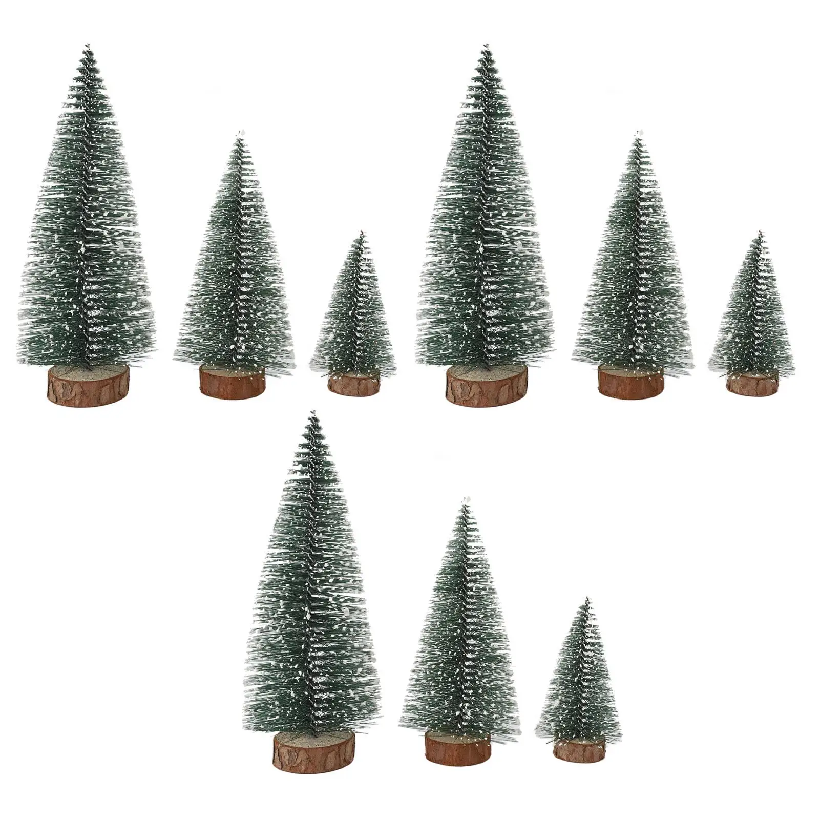 

Eco-Friendly Mini Christmas Trees - Three Sizes with Stable Base for Tabletop Decor - Lightweight Holiday Ornaments