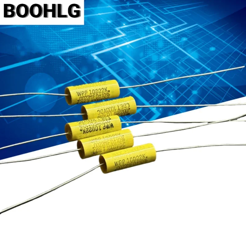 5 قطعة فيلم محوري مكثف 1000V 0.022 فائق التوهج 22N 223J 6.5X18 مللي متر دبوس النحاس النقي #1