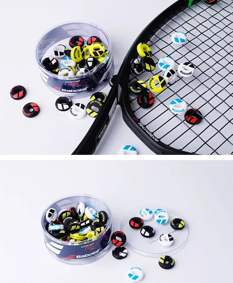 10/2Pcs Babolat Racquet Vibration Dampeners Colorful Reduce Professional Tennis Racket Accessories Damper Shock Absorber