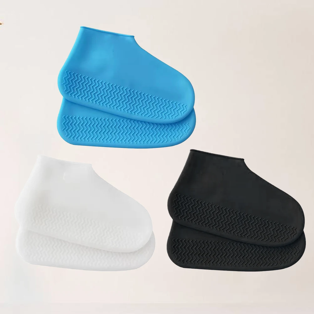 

Anti Anti-slip Silicone Shoe Cover Black Boots Rainy Day Protector Bike Anti-skid Overshoes