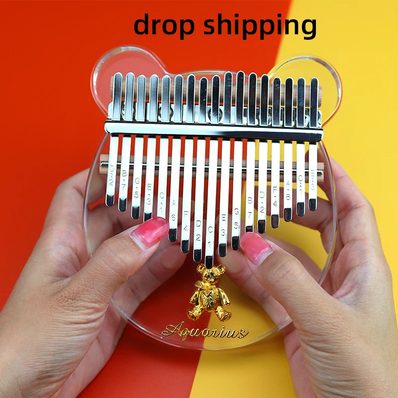 

Kalimba 17-key finger piano, Kalimba transparent thumb piano, Christmas gifts, beginners to learn piano