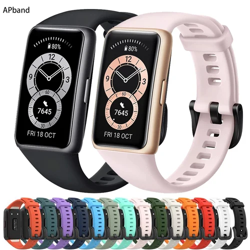 Correa de silicona para Huawei Band 6/6 Pro, correa con funda protectora de pantalla completa de TPU, correa de repuesto para pulsera Honor Band 6