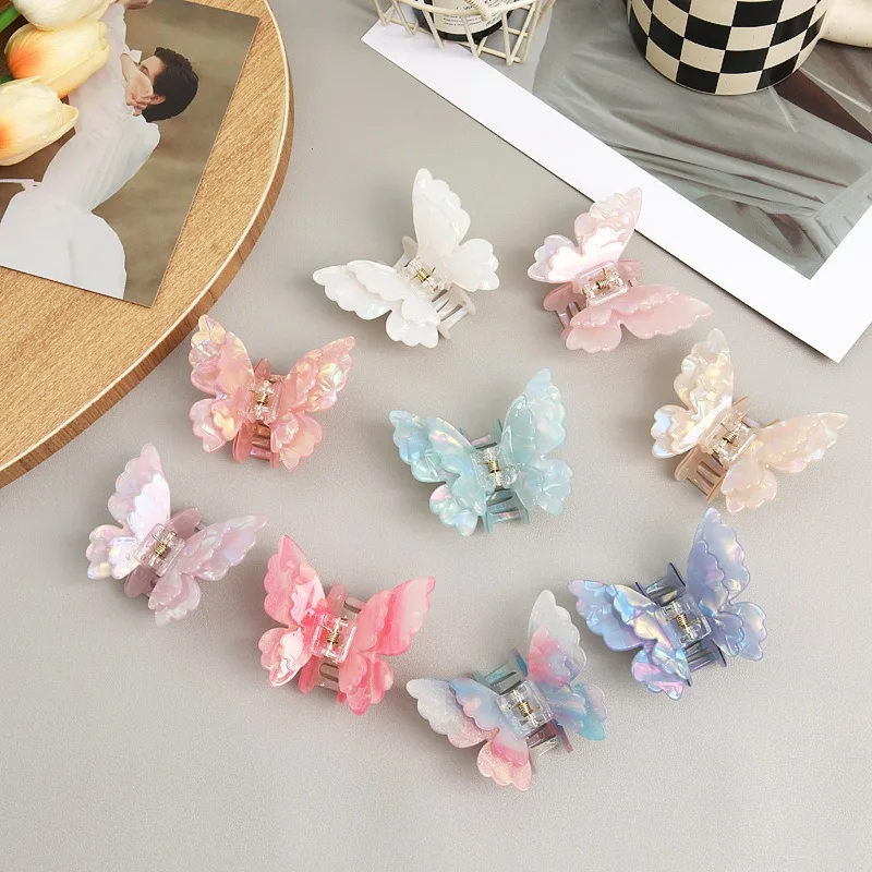 

Retro Fairy Butterfly Hair Claw Acetate Crab Hair Clip Sweet Princess Shark Hairpin Women Lady Girl Headwear Hair Accessories