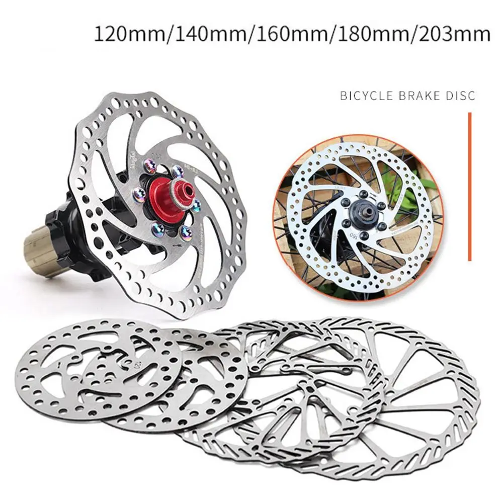 203mm/180mm/160mm/140mm 6 Inches Stainless Steel Rotor Disc Brake For MTB Mountain Road Cruiser Bike Bicycle Parts