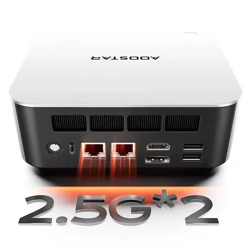 AOOSTAR MACO Mini PC AMD Ryzen 7 H255 Mini PC Windows 11 WiFi 6 USB4 PC para juegos DDR5 5600MHz compatible con 4 pantallas 4K/8K ordenador