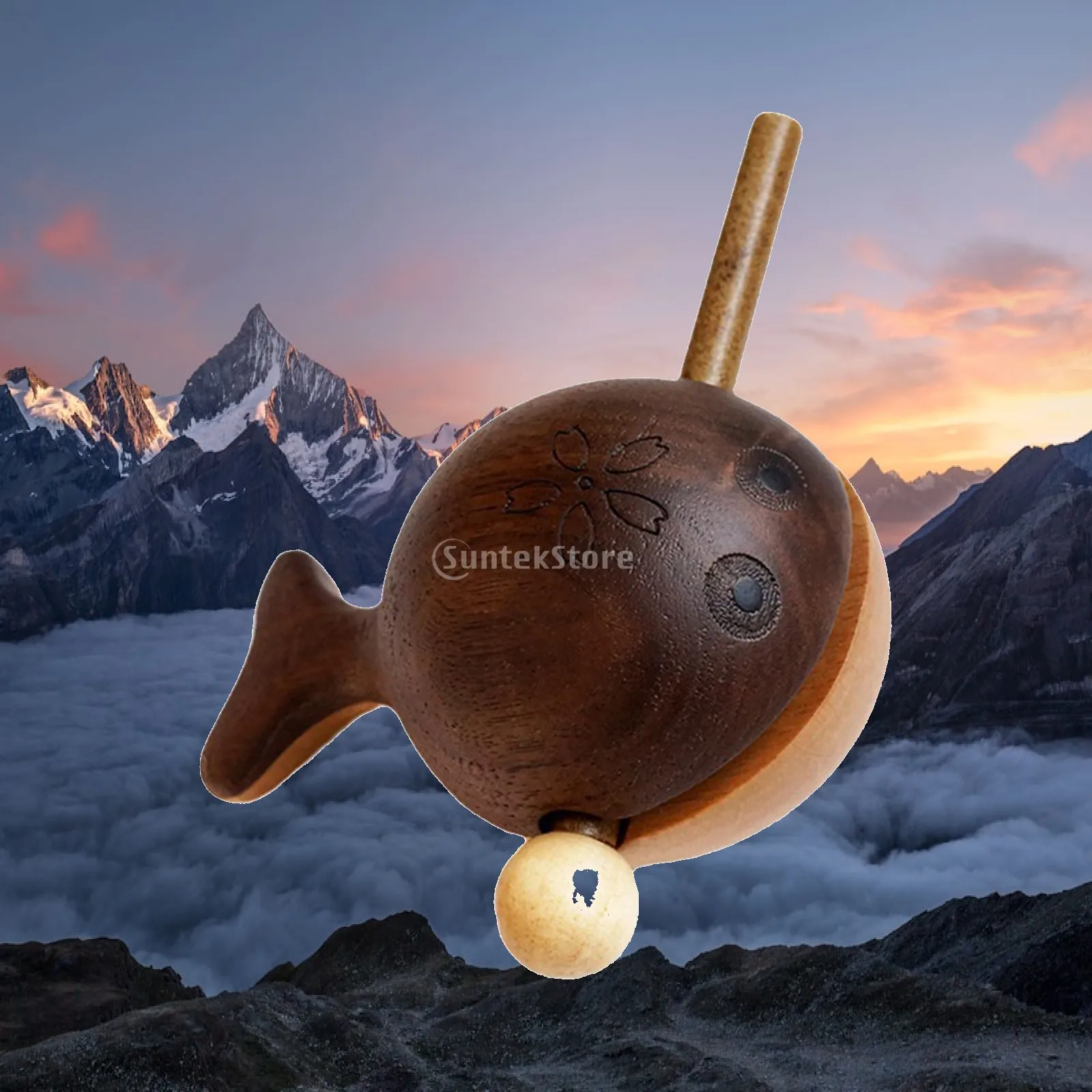 Percussion Instrument Mini Classical Portable Birthday Gifts Wooden Fish Shaped
