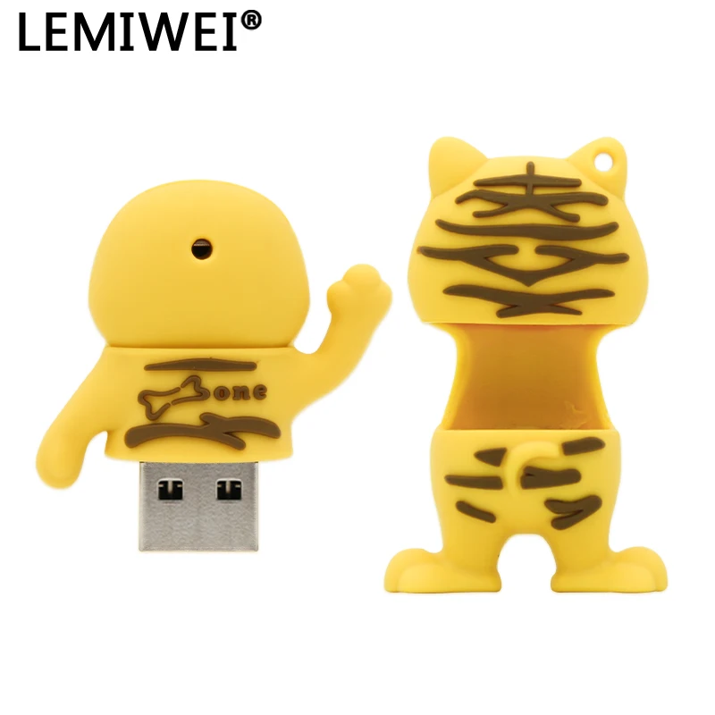 Cartoon Cute Tiger High Speed USB 3.0 Flash Drive 128GB 64GB 32GB 16GB 8GB USB3.0 Pen Drive Memory Stick U Disk For Computer PC