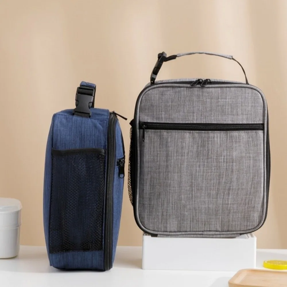 

Oxford Cloth Thermal Lunch Bag Waterproof Square Portable Cooler Tote Leak-Proof Picnic Lunch Bag Outdoor Activities