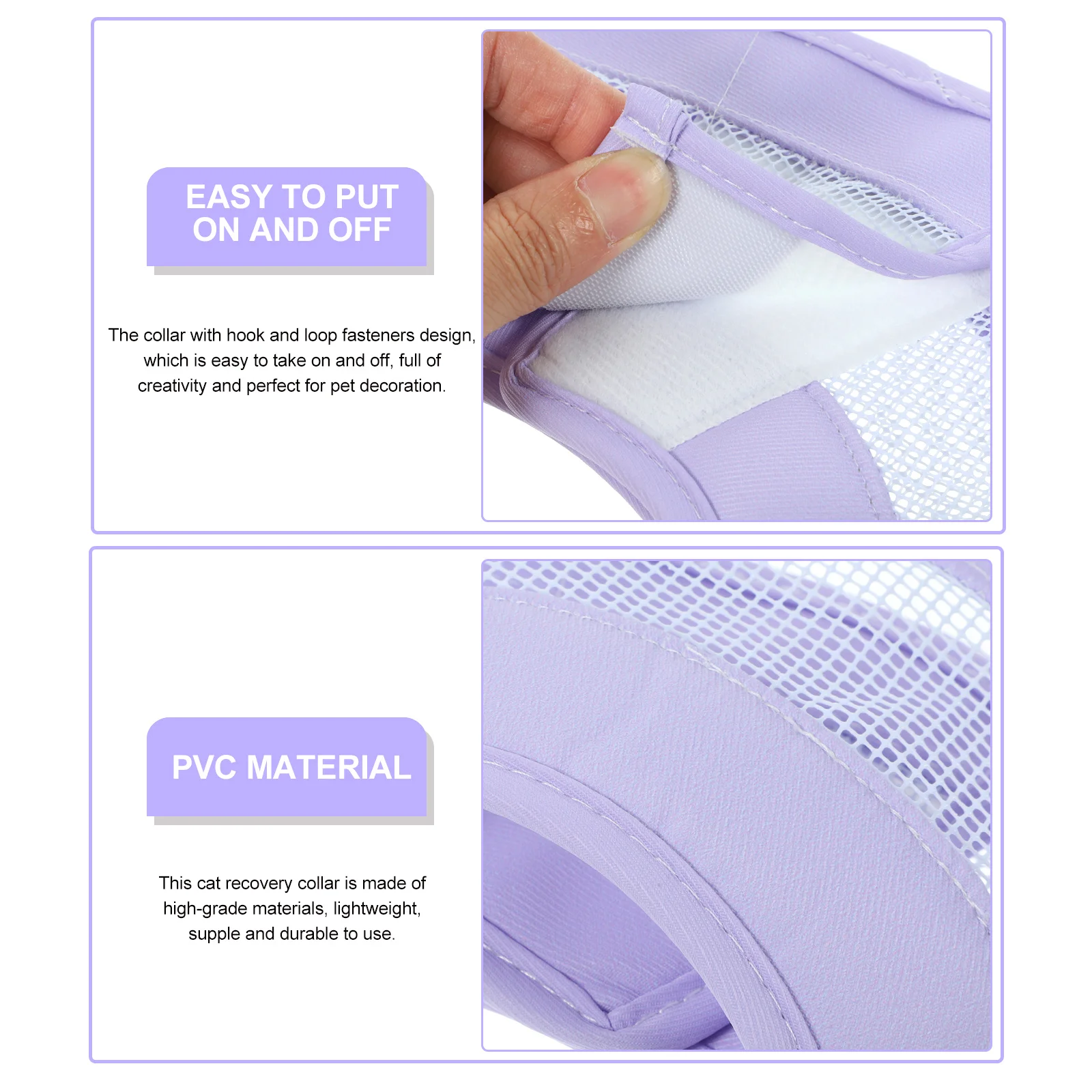 

Cat Recovery Collar Soft Cone After Surgery Anti-Licking Kitten Collar Lightweight Breathable Durable Cat Neck Collars