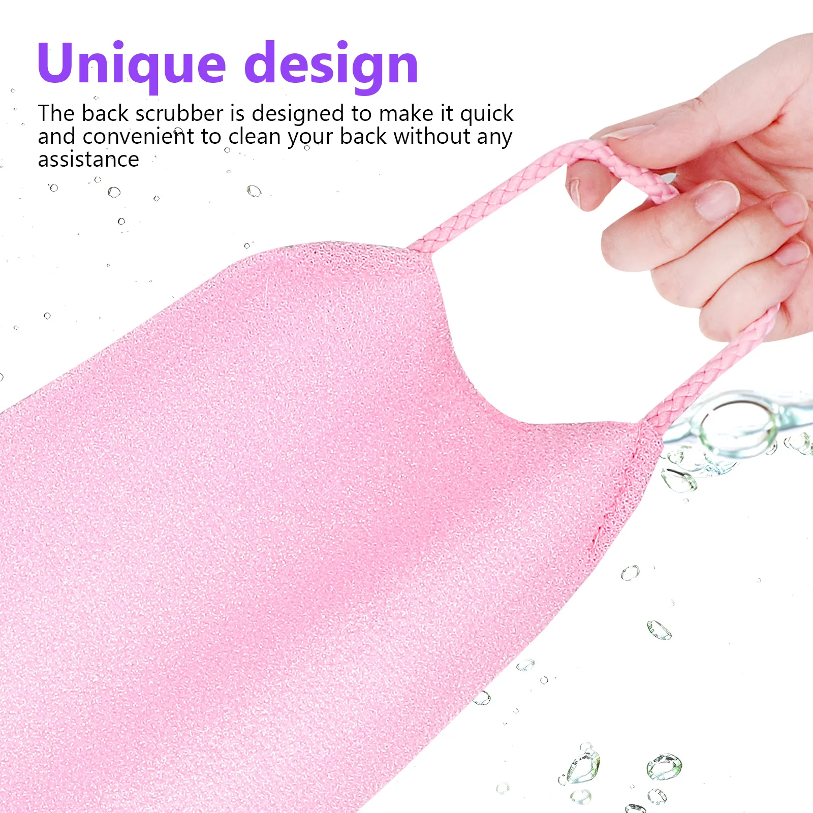 

4Pcs Exfoliating Bath Towel Stretchable Back Scrubber Body Washcloth Back Washing Rag Soft Comfortable Exfoliating Scrubber