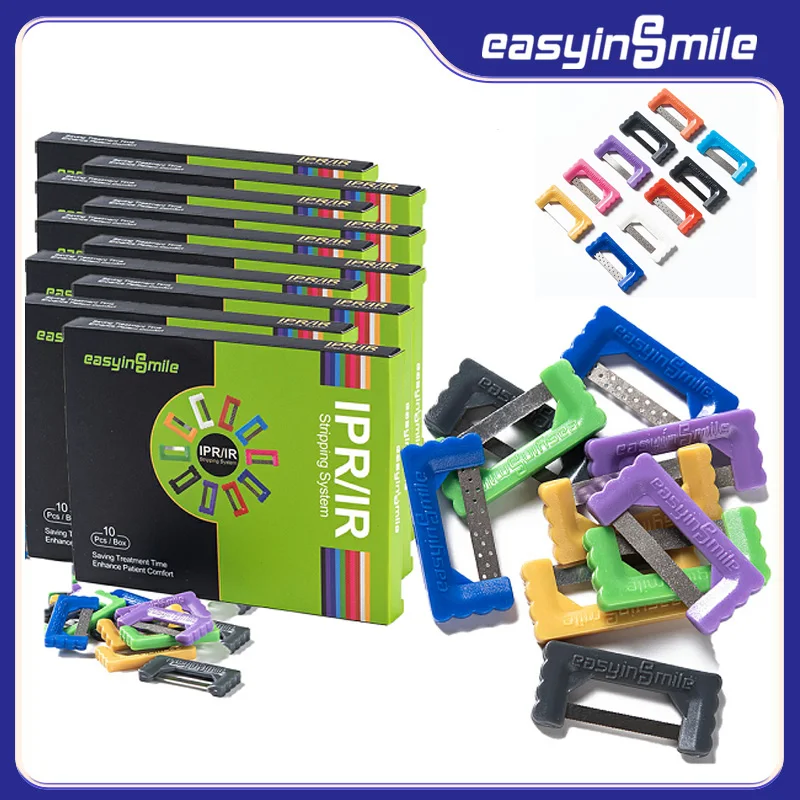 

Easyinsmile IPR Orthodontic Strips 10Pcs Interproximal Enamel Reduction Polishing Kit Serrated Saw Set Dental Tools
