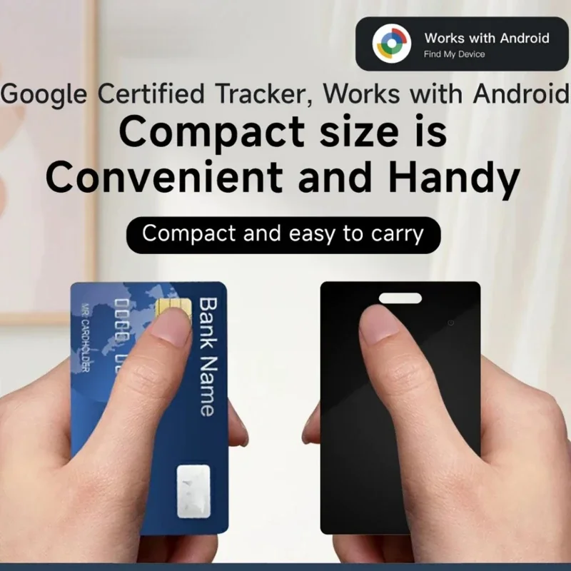 GPS Card Wallet Anti-loss Android Location Tracking Bluetooth Device Smart Tag Work With Google Find My App Wireless Charge Find