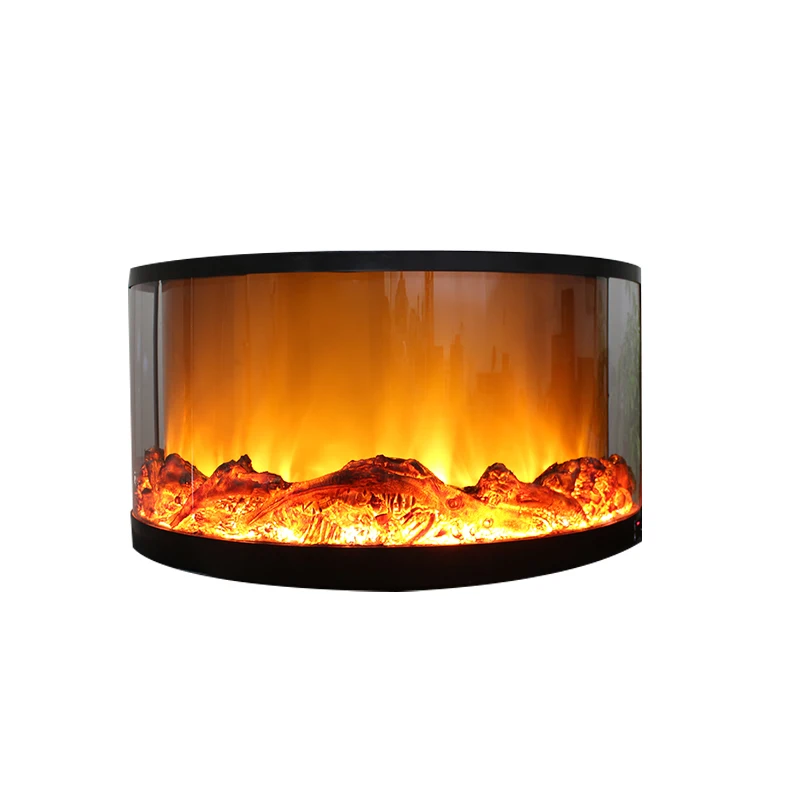 Fireplace Firelight Hotel Clubhouse Fireplace Cabinet Simulation Flame Round Decorative Fireplace Customization