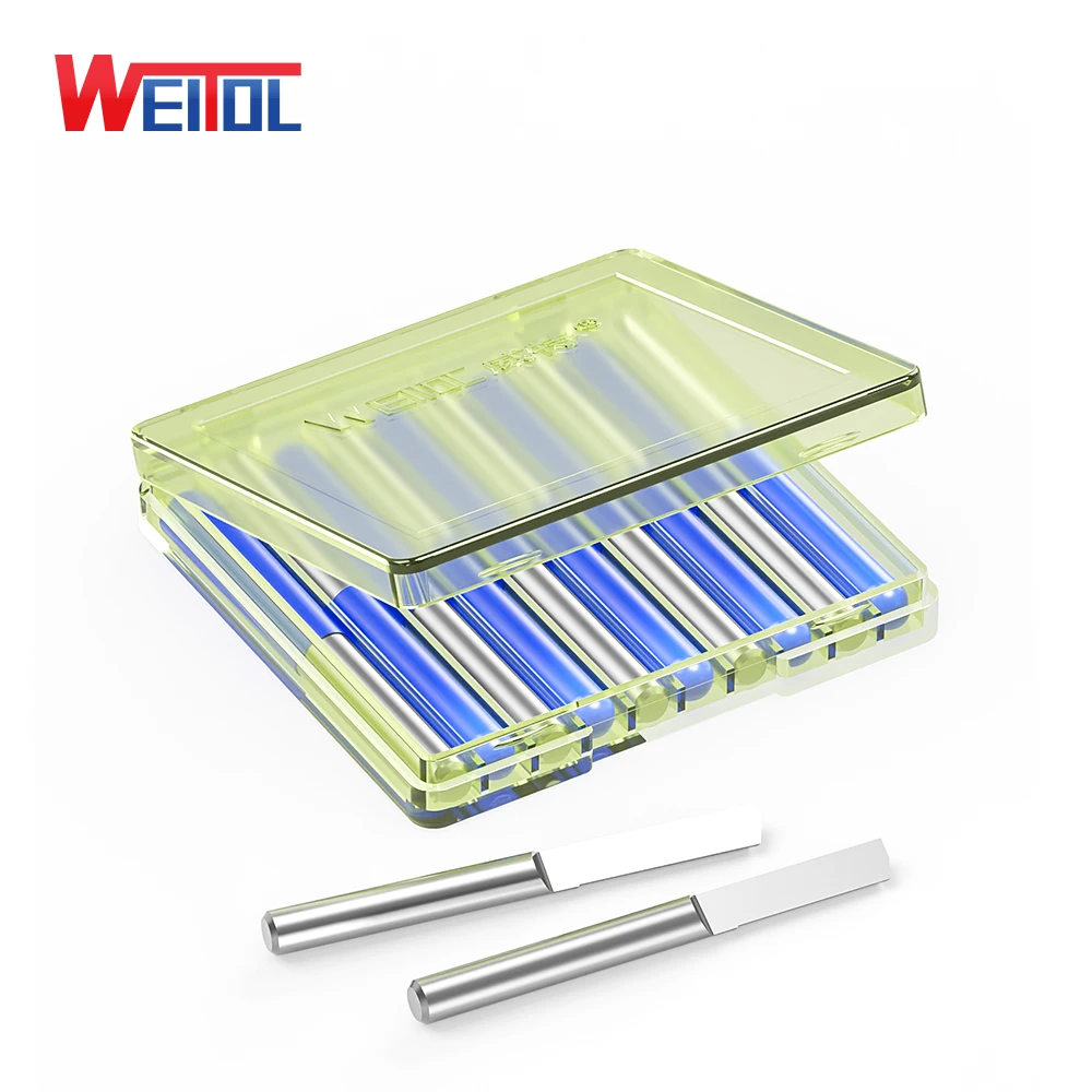 Weitol 5 Buah 4Mm Shank Setengah Lurus Bit CNC Ukiran Bit Lurus Shank Router Bit Alat Mesin CNC