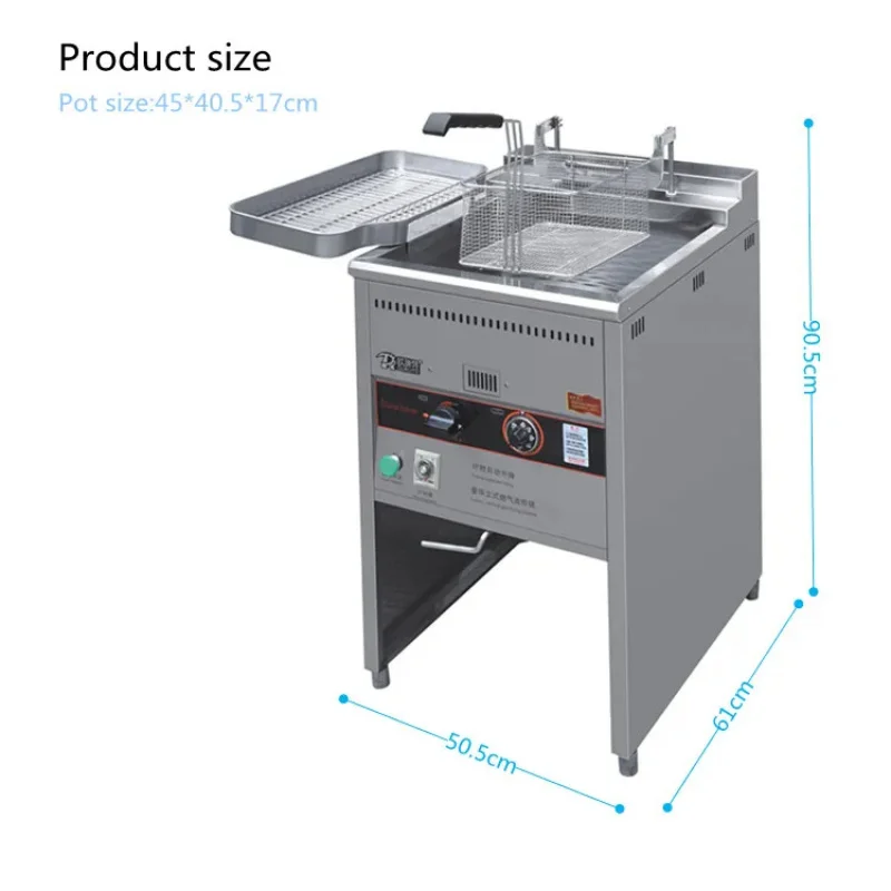 

(Sea shipping) Professional Deep Fryer Automatic Rising-lowering Gas for commercial kitchen Chicken Frying Fryer