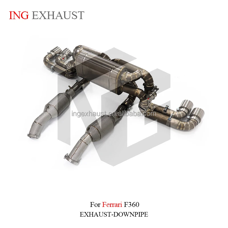 ING New Arrival Titanium Alloy Catback Exhaust Pipe for Ferrari F360 Exhaust Pipe Auto Performance Parts