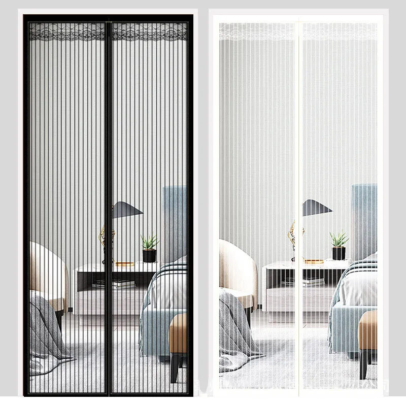 

Magnetic Door Screen Custom Size Mosquito Net Curtain Fly Insect Automatic Closing Invisible Mesh for Kitchen Indoor Living Room