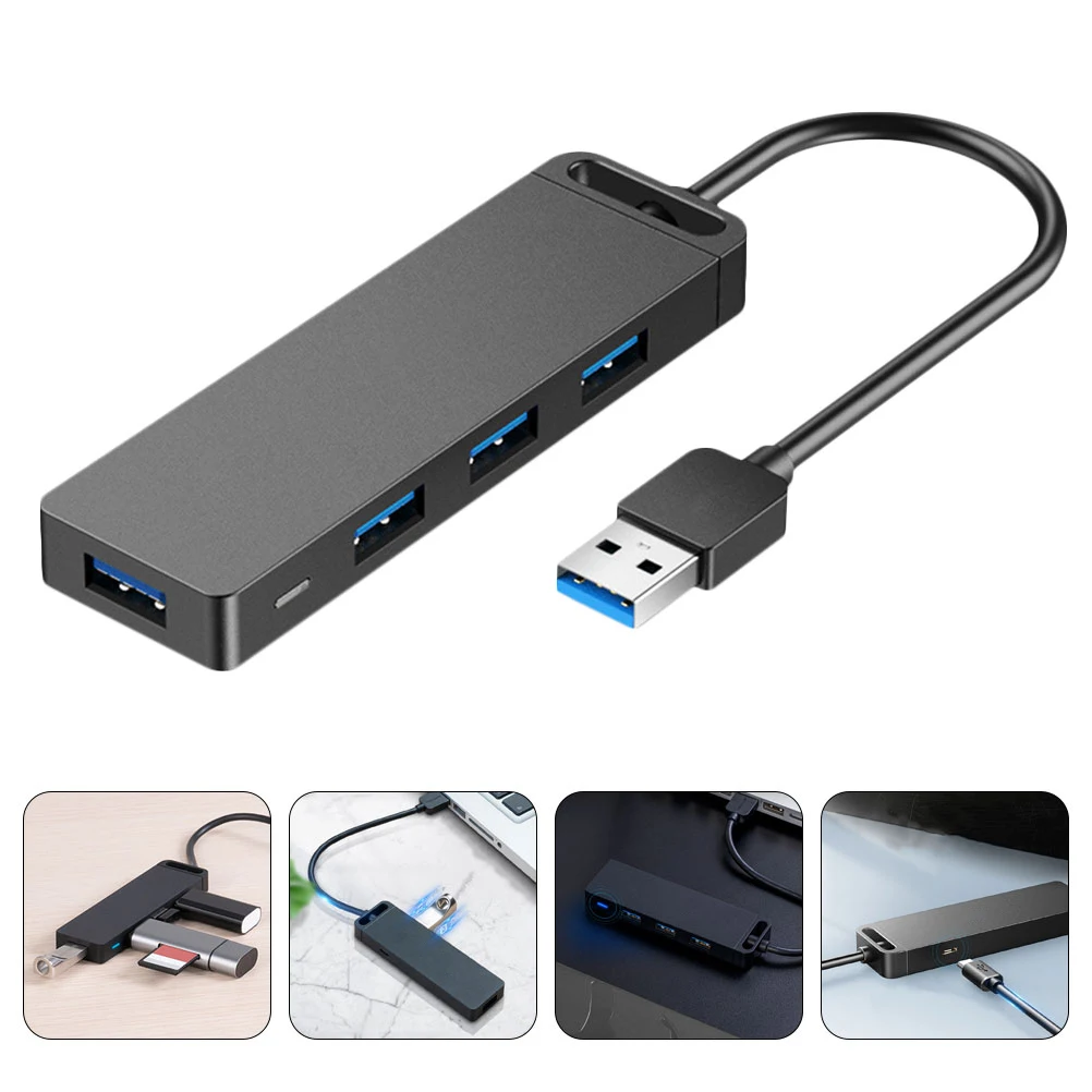 

4 Ports 3.0 for Laptop with OTG Support Multi Function Splitter Adapter High Speed Anti Interference Heat Resistant for Laptop